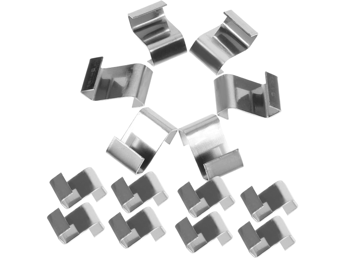 Inoomp Juego De 25 Clips En Z De Acero Inoxidable Para Invernaderos, Abrazaderas De Vidrio Inoxidables Para Fijar De
