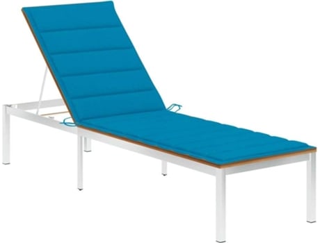 Tumbona VIDAXL Azul Madera de acacia (200x60x88 cm)