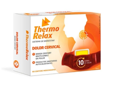 Banda Térmica para Dolor Cervical + 4 Parches Calor ORTOPRIME