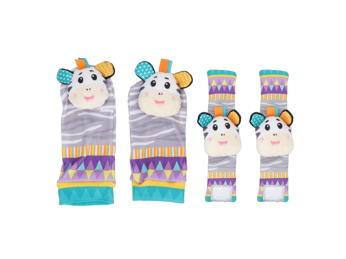 Conjunto De Pulseras Para Bebé Con Sonajeros Y Calcetines, Juguete Educativo Suave Para Bebés De 0 A 6 Meses.