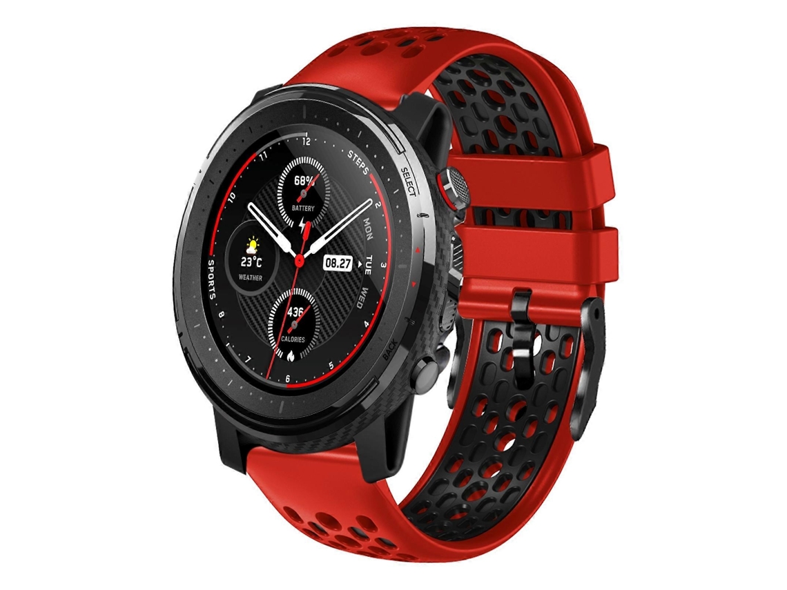 Pulsera de silicona bicolor transpirable de 22 mm para Amazfit 3