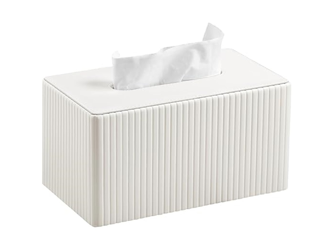 Funda Caja Pañuelos Pu Extragrande, Cierre Magnético, Marfil