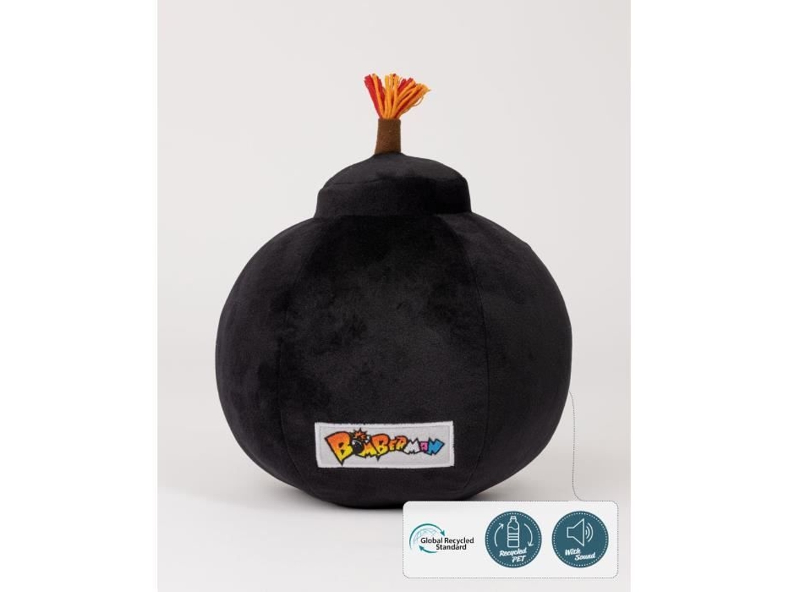Peluche electrónico Bomberman de Itemlab, 30 cm, color negro, para niños a partir de 3 años