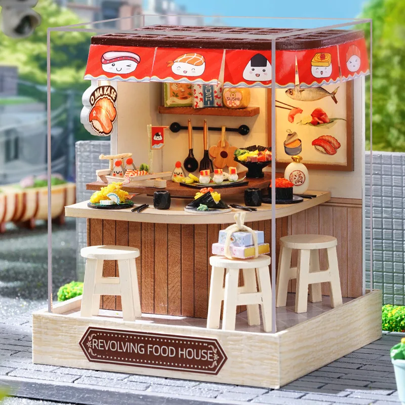 (estilo 4) Kit De Bricolaje Para Casa De Muñecas - Modelo De Casa En Miniatura Con Muebles