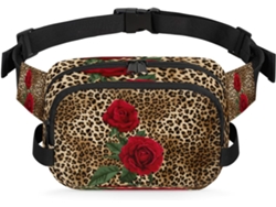 Riñonera para mujer de 22,8 x 6,3 x 15,5 cm, diseño DIY, impermeable, de alta calidad, con estampado de leopardo.