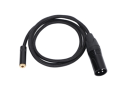 Cabo Xlr Macho Para 3.5mm Fêmea Profissional 1m/3.3ft Para Amplificadores, Mixers E Players Mp3