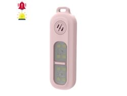 Alarma SOS personal con luz LED blanca, roja y azul brillante, sonido de 130 dB. Batería recargable y activación rápida por presión.
