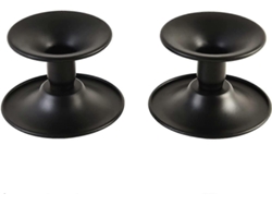 Omni-juego De 2 Portavelas Negras De Hierro Forjado Para Velas Taper Decoración De Mesa Para Bodas, Cenas Y Fiestas