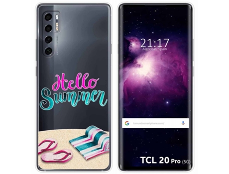 Carcasa TCL 20 Pro 5G TUMUNDOSMARTPHONE Dibujos Transparente Multicolor