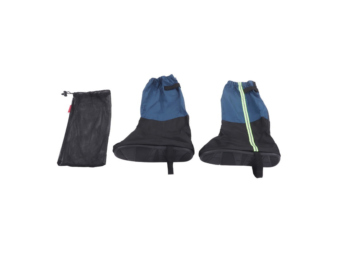 Polainas Para Botas, Impermeables, Antideslizantes, Azules, Con Tira Reflectante Para Senderismo, Talla L