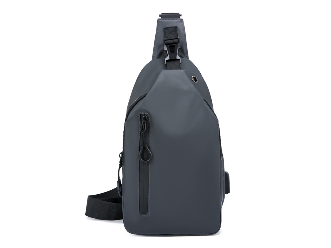 Bolso de pecho para hombre, bolso de hombro ejecutivo, portátil para viajes al aire libre. Gris, talla única. YUNZII