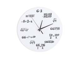 Reloj de pared (decoración 3D, fórmula matemática)
