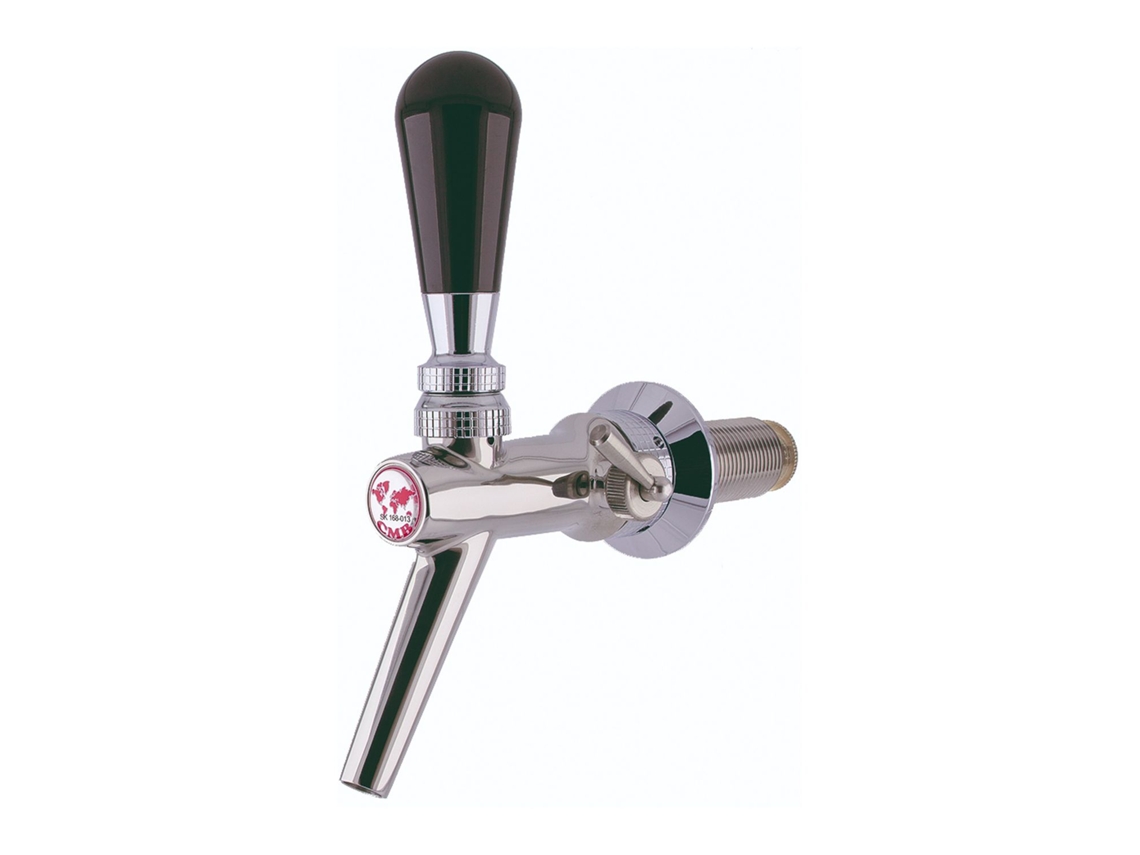 Grifo cerveza con compensador V10 de acero inoxidable pulido, 35 mm ICH-ZAPFE