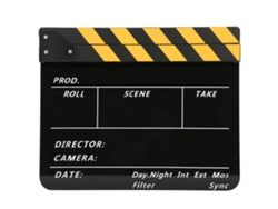 Claqueta para películas y filmes, claqueta acrílica profesional para director