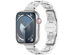 Pulsera de silicona blanca con hebilla para Apple Watch de 40/41/42/38 mm XIAOMOYU