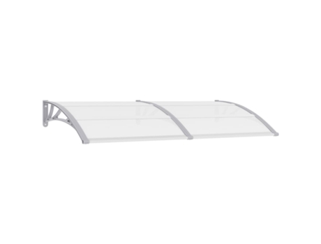 MAISON EXCLUSIVE Marquesina para puerta PC gris y transparente 200x80 cm