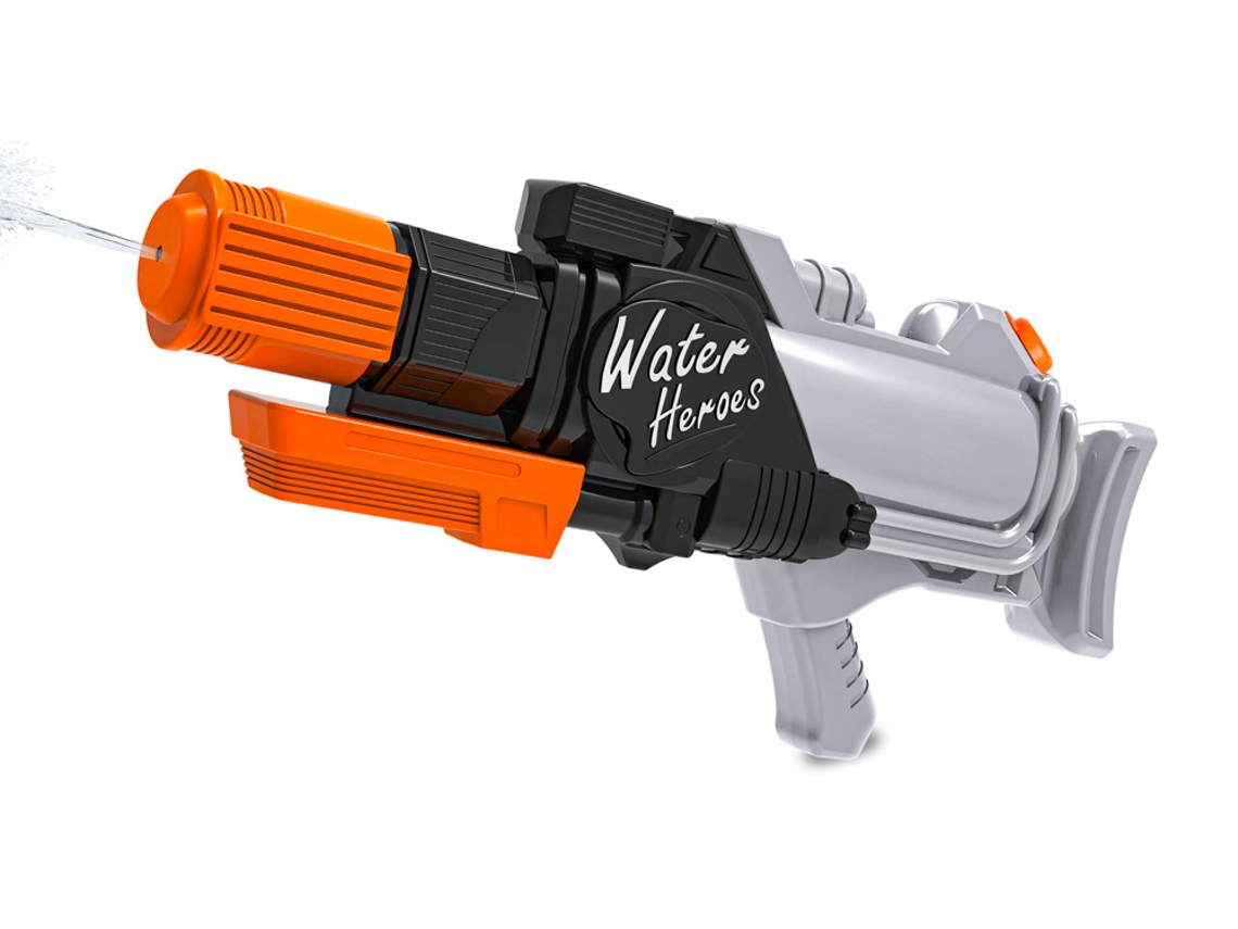 Pistola de agua de 1850 ml modelo Oscar negro plata Techkidz