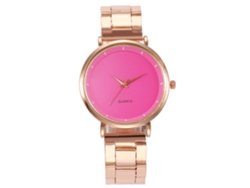 Relógio De Pulso Feminino De Moda Com Pulseira De Pu, Mostrador Redondo Simples, Relógio Quartz Casual (bege)