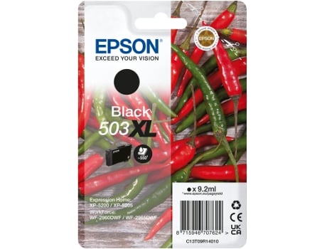 Cartucho de tinta EPSON 503 Negro XL con alarma Rf Wf-296X Xp-520X