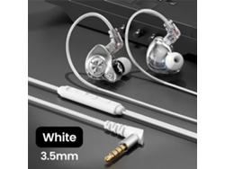 Auriculares intrauditivos digitales con micrófono y cable MDUG (3,5 mm, blanco)