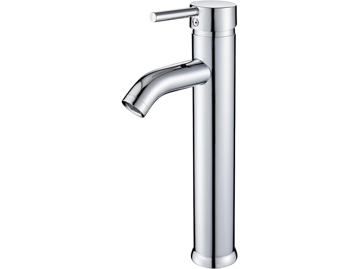 Grifo de baño de un solo orificio, grifo moderno para lavabo con válvula de cerámica, flujo de cascada para lavabos de un solo orificio, construcción