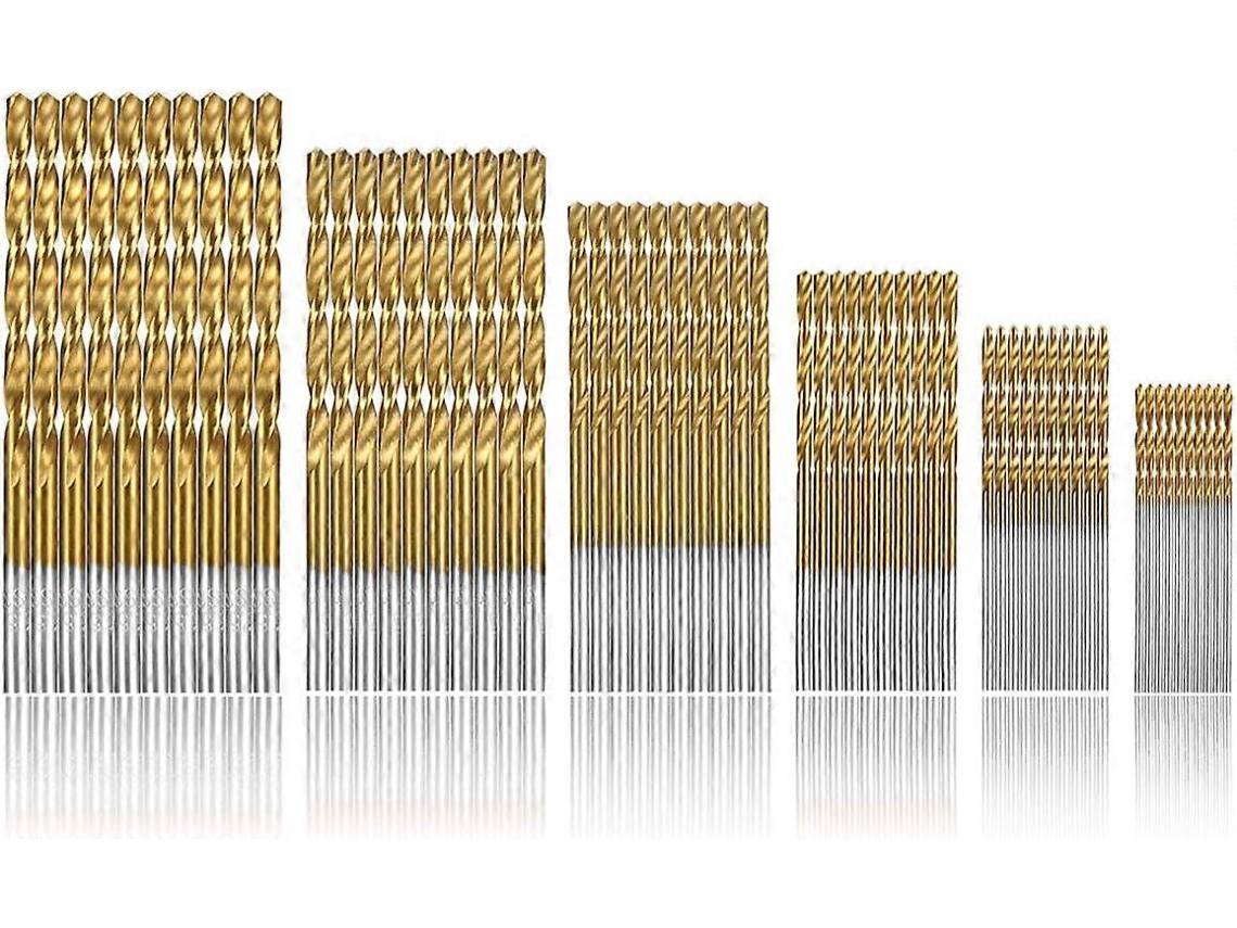 120 Brocas De Punta De Twist Hss Titanio, Conjunto De Brocas Métricas 1-3.5mm Para Aluminio Hierro Madera Plástico