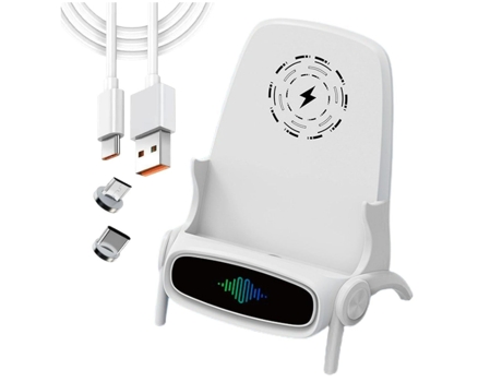 Base de Carga CHRONUS Q18 Dock de Carga Rápida Multifuncional Soportes de Cargador sin Cable Versátil (Blanco)