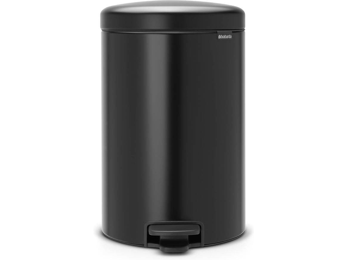 Cubo de basura BRABANTIA Pedal 20 litros (Negro Mate)