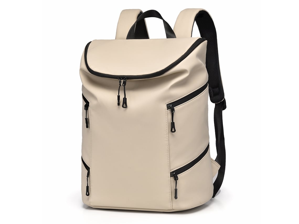 Mochila Enrollable Impermeable Henten Home Para Portátil De 15,6" - Almendra