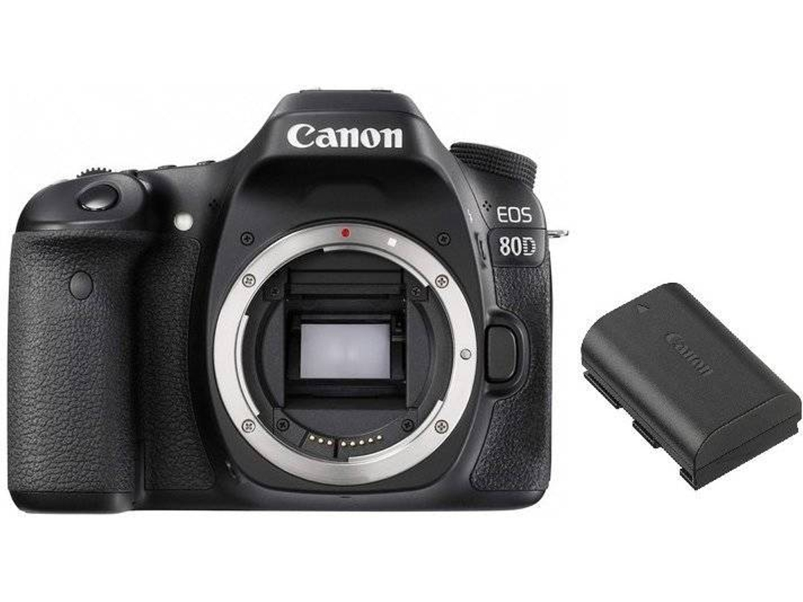Cámara Reflex CANON EOS 80D + Batería Canon LP-E6N (APS-C)