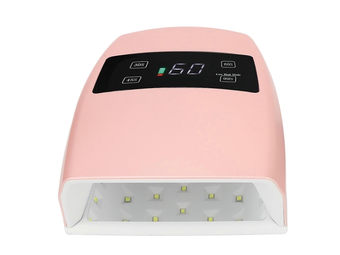 Lámpara de uñas de 96 W, secado rápido, recargable, batería de larga duración, luz UV LED para uñas, 100-240 V, enchufe estadounidense GOKOCO