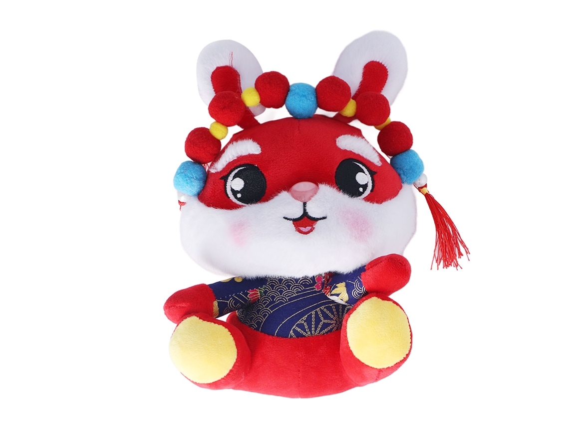 Walshlxq Peluche exquisito para niños y adultos, hermoso juguete de Año Nuevo, decoración para el hogar 7.9 pulgadas