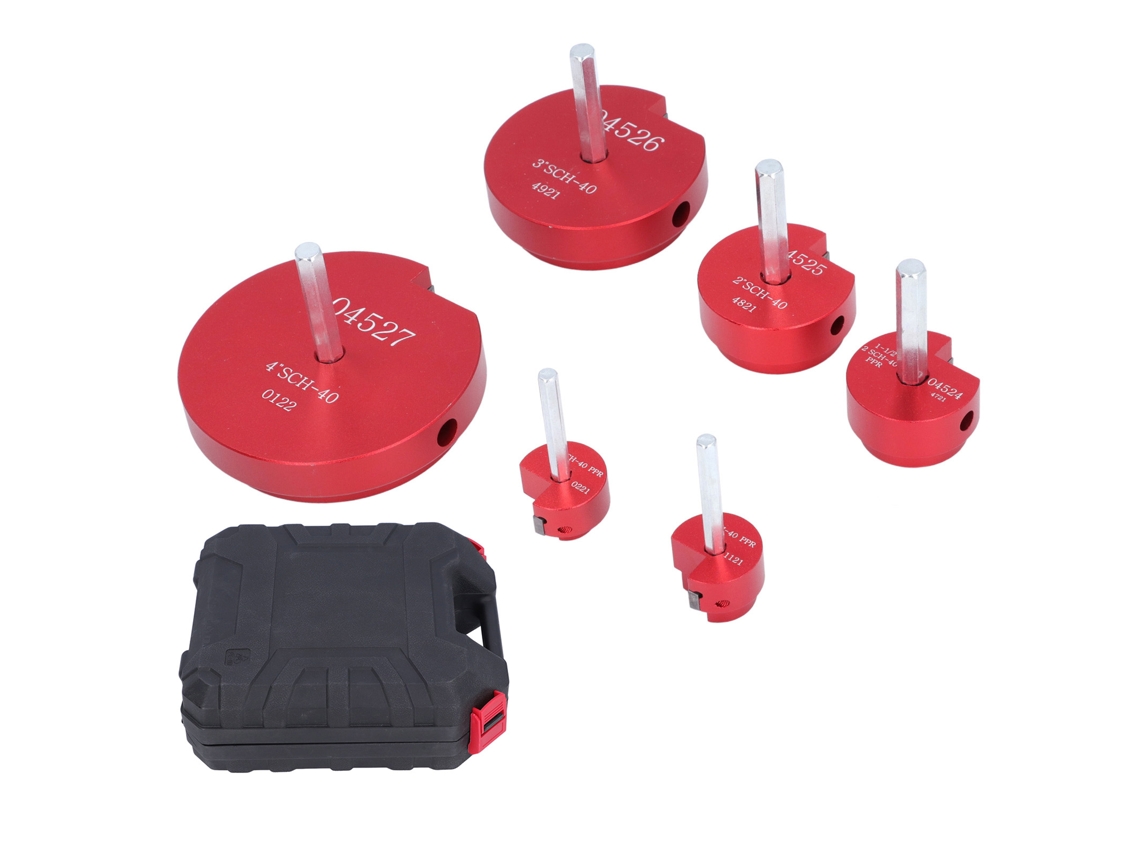 Juego de 6 brocas para tubos de PVC, varios diámetros