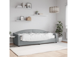 Sofá Cama Con Colchón Tela Gris Claro 80x200 Cm