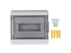 Caja De Distribución De 9 Vías Con Tapa Transparente, Resistente Al Agua Ip65, Para Instalación Abierta.
