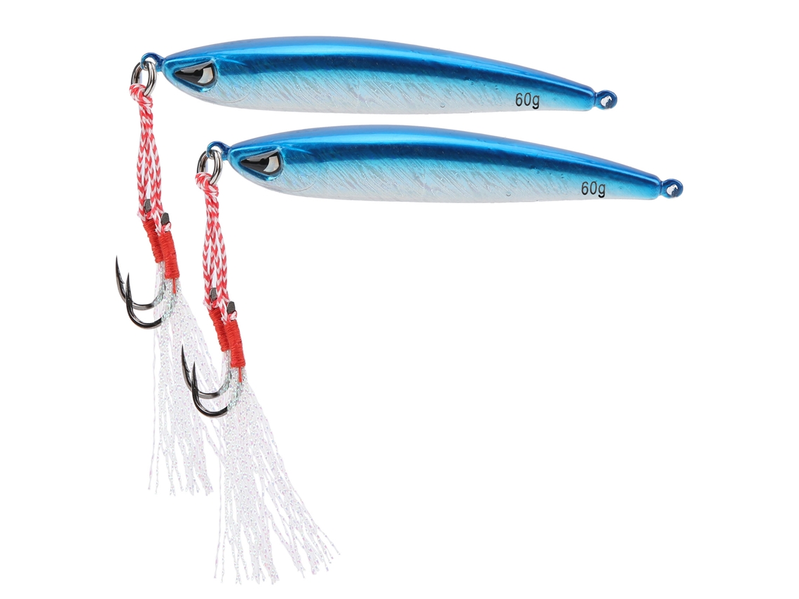 2026rebe-2pcs Señuelo De Pesca Con Ojos 3d Simulados Wobbler Crankbait Para Bass Trout Pike Swimbait Azul