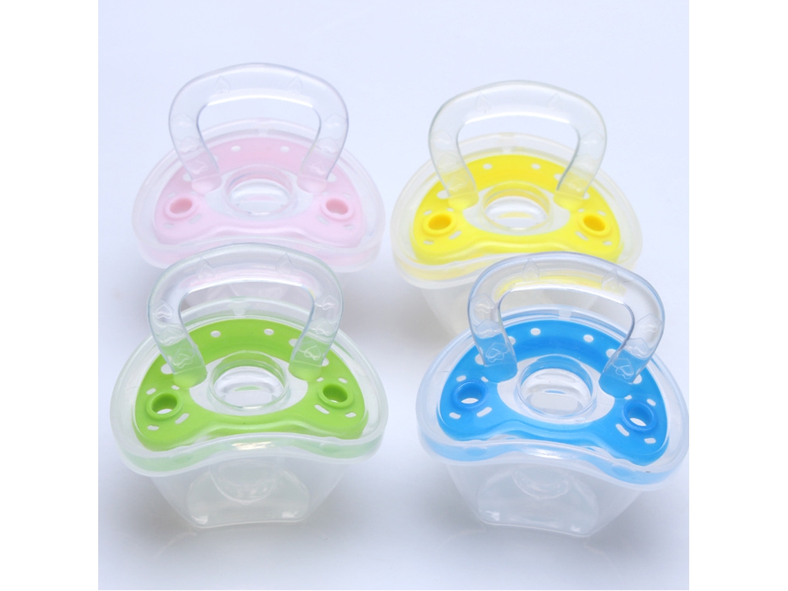 Chupete de silicona para bebés de 6 meses en adelante, plano, sin BPA (4 unidades) Hexinyigjly