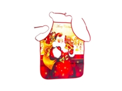 Delantal navideño, estilo tarjeta con Papá Noel/alce/nieve, para cocinar RNEMITERY