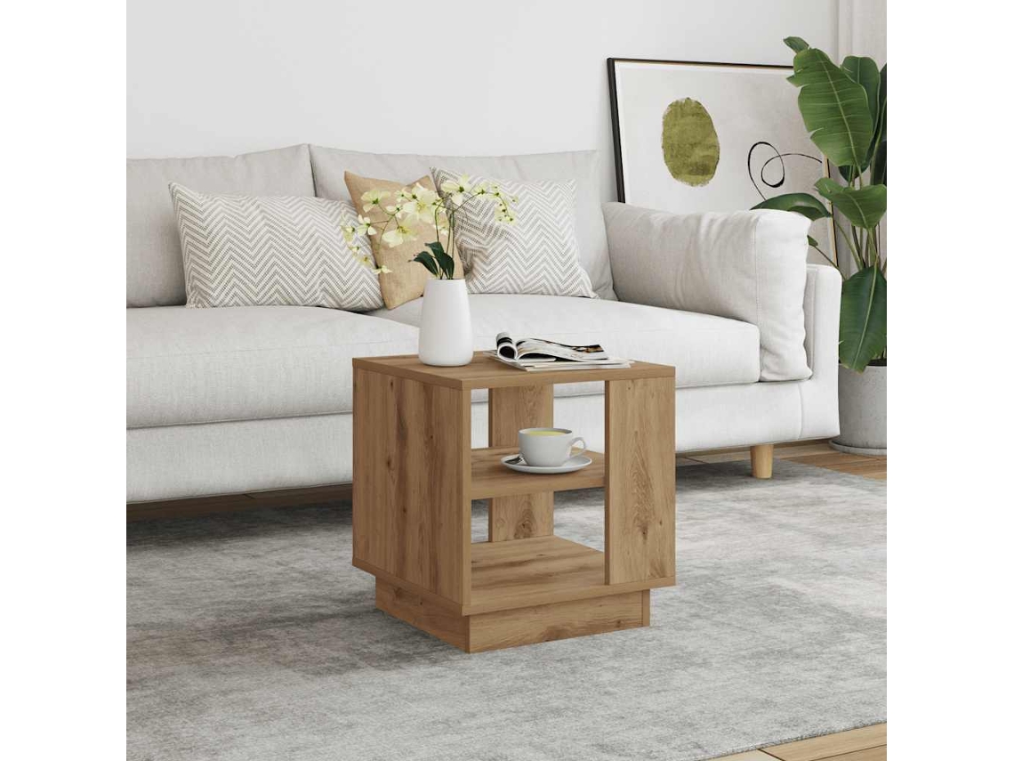 Mesa de centro - Mesa auxiliar 40x40x43 cm Derivada de madera de roble Artesanal HARLANV1