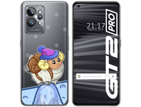 Carcasa para Realme GT 2 Pro 5G TUMUNDOSMARTPHONE Dibujos Transparente Cabra Multicolor