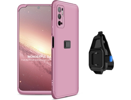 Carcasa + Soporte Xiaomi Redmi Note 10 5G Slim Armor 360º Rosa