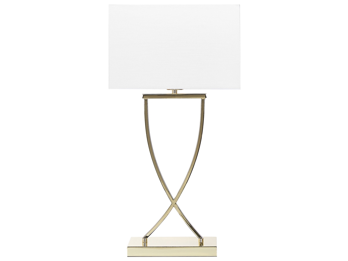 Lámpara de mesa BELIANI Yasuni de Acero Blanco 32x20x62