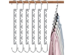 Organizador Mágico Perchas Cromado Plata 26cm Ahorrador Espacio Para Ropa