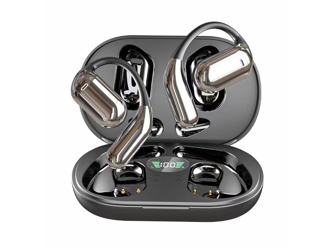 Auriculares YEMAESRE deportivos inalámbricos Gancho para la oreja incorporado Tiempo de reproducción YEMAESRE Bluetooth Negro