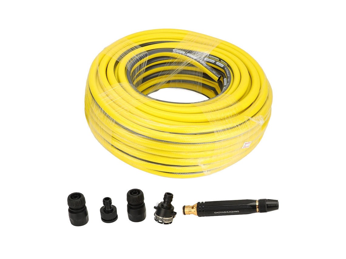 Hidrolavadora profesional de alta presión con manguera de 25 metros para lavar autos, jardines, patios y terrazas.