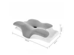 Almohada Cervical Ergonómica De Espuma Viscoelástica Transpirable Para Dormir (gris Claro) Cuich