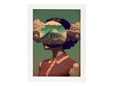 NACNIC Poster Superposición En Estilo Surrealismo Cinematográfico Ilustraciones Y Grabados De Historieta Abstracta Y Artística A3 Marcos Blancos