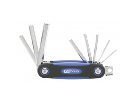 KSTOOLS Juego de llaves hexagonales de 8 llaves hexagonales macho en cromo más montura 2 de 5 a 10 mm