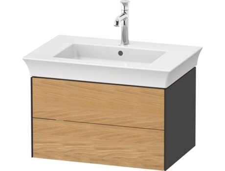 DURAVIT White Tulip, mueble de baño colgado en la pared, ancho 684 x fondo 458mm, con 2 cajones, con tecnología tip-on, WT43410