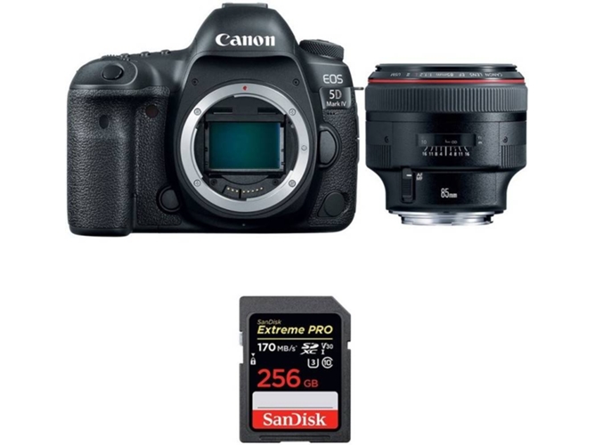 Kit Cámara Reflex CANON EOS 5D Mark IV + EF 85mm f/1.2L II USM + SanDisk 256GB